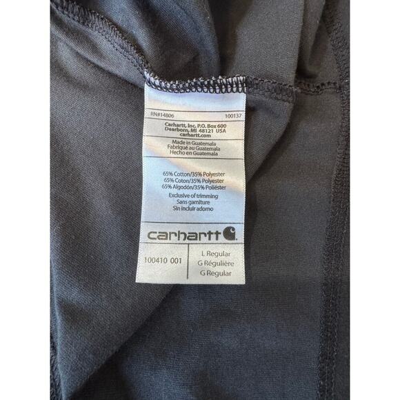CARHARTT Men's short sleeve  T-Shirt, Black, size L, Cotton blend, Workwear - Picture 3 of 9